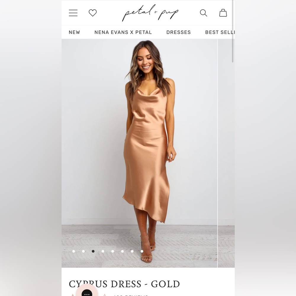 New with tags Petal and Pup rose gold/copper dress US Sz 10